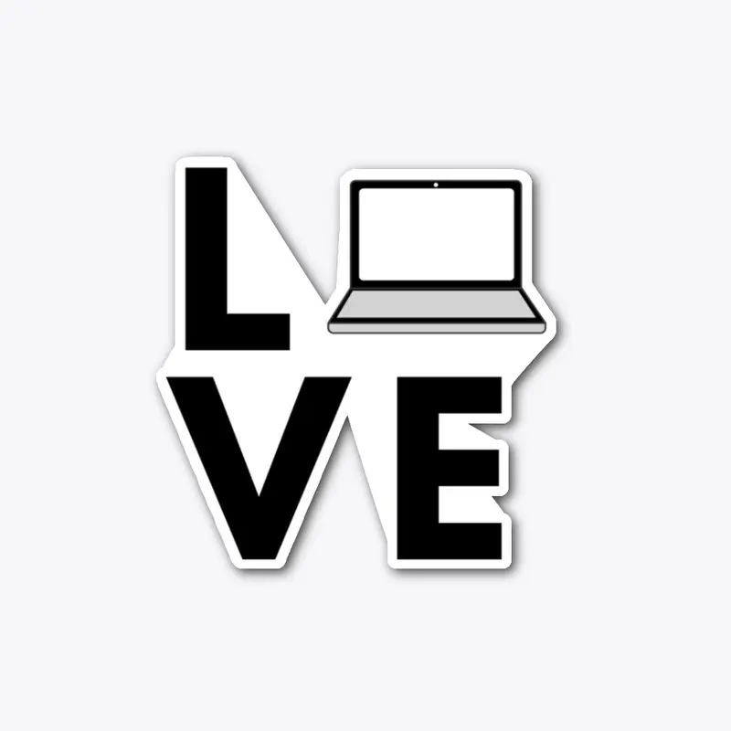 Computer Love Sticker